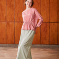 The Nostalgia Women Ruched Top Watermelon Pink - Umbi