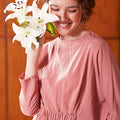 The Nostalgia Women Ruched Top Watermelon Pink - Umbi