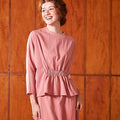 The Nostalgia Women Ruched Top Watermelon Pink - Umbi