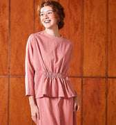 The Nostalgia Women Ruched Top Watermelon Pink - Umbi