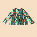 The Nostalgia Women Ruffle Blouse Forest - Umbi