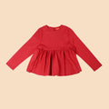 The Nostalgia Women Ruffle Blouse Red - Umbi
