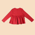 The Nostalgia Women Ruffle Blouse Red - Umbi