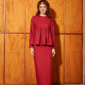 The Nostalgia Women Ruffle Blouse Red - Umbi