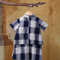 The Nusantara Collection Baby Kebarung Dress Checked Navy - Umbi