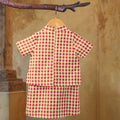 The Nusantara Collection Baby Kebarung Dress Checked Red - Umbi