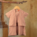 The Nusantara Collection Baby Kebarung Dress Checked Red - Umbi