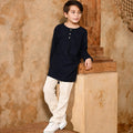The Nusantara Collection Boy Long Sleeve Kurta Navy Blue - Umbi