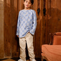 The Nusantara Collection Boy Long Sleeve Kurta Siang Print - Umbi