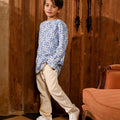 The Nusantara Collection Boy Long Sleeve Kurta Siang Print - Umbi