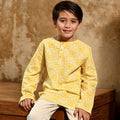The Nusantara Collection Boy Long Sleeve Kurta Sinar Print - Umbi