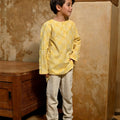 The Nusantara Collection Boy Long Sleeve Kurta Sinar Print - Umbi