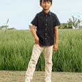 The Nusantara Collection Boy Sunday Shirt Checked Black - Umbi