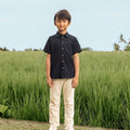 The Nusantara Collection Boy Sunday Shirt Checked Black - Umbi