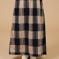 The Nusantara Collection Girl Instant Pareo Skirt Checked Navy - Umbi