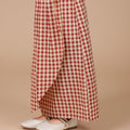 The Nusantara Collection Girl Instant Pareo Skirt Checked Red - Umbi