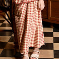 The Nusantara Collection Girl Instant Pareo Skirt Checked Red - Umbi