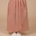 The Nusantara Collection Girl Instant Pareo Skirt Checked Red - Umbi