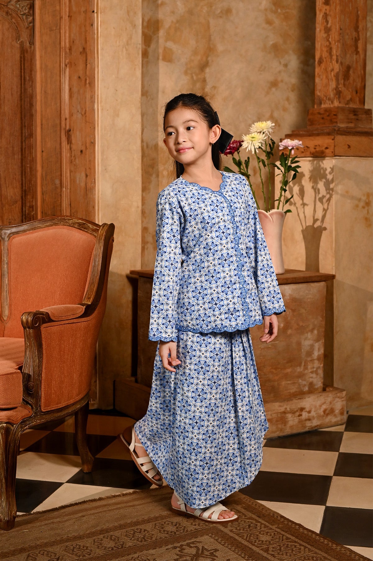 The Nusantara Collection Girl Instant Pareo Skirt Siang Print - Umbi