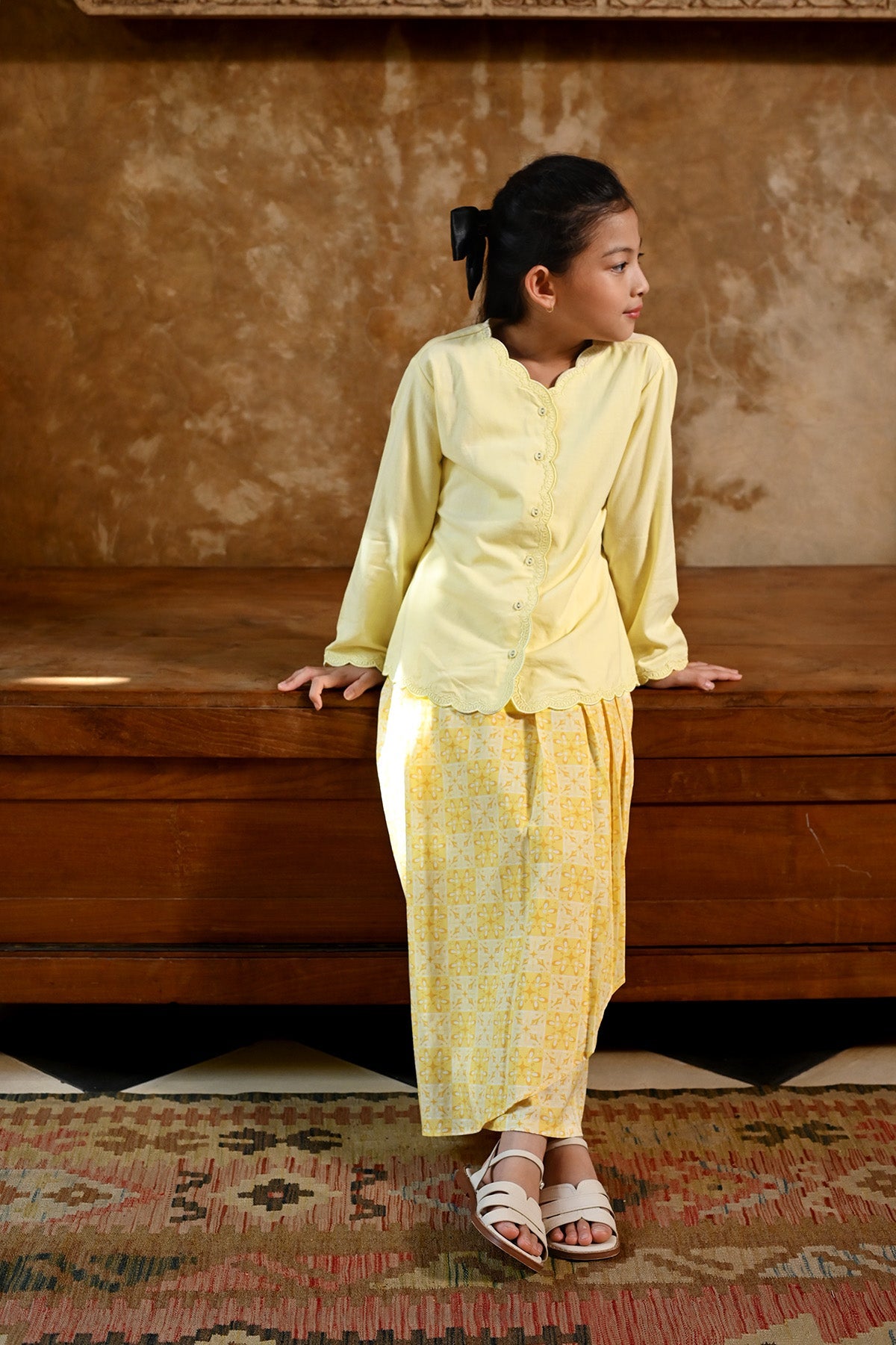 The Nusantara Collection Girl Instant Pareo Skirt Sinar Print - Umbi