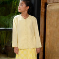 The Nusantara Collection Girl Kebaya Top with Embroidery Butter Yellow - Umbi