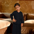 The Nusantara Collection Girl Kebaya Top with Embroidery Checked Black - Umbi