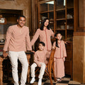 The Nusantara Collection Girl Kebaya Top with Embroidery Checked Red - Umbi