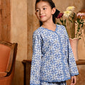 The Nusantara Collection Girl Kebaya Top with Embroidery Siang Print - Umbi
