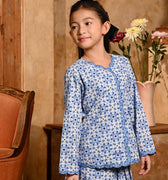 The Nusantara Collection Girl Kebaya Top with Embroidery Siang Print - Umbi