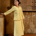 The Nusantara Collection Girl Kebaya Top with Embroidery Sinar Print - Umbi