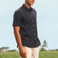 The Nusantara Collection Men Holiday Shirt Checked Black - Umbi