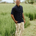 The Nusantara Collection Men Holiday Shirt Malam Print - Umbi