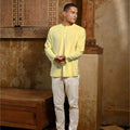 The Nusantara Collection Men Long Sleeve Kurta Butter Yellow - Umbi