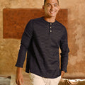 The Nusantara Collection Men Long Sleeve Kurta Checked Black - Umbi