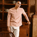 The Nusantara Collection Men Long Sleeve Kurta Checked Red - Umbi