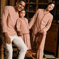 The Nusantara Collection Men Long Sleeve Kurta Checked Red - Umbi