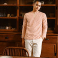 The Nusantara Collection Men Long Sleeve Kurta Checked Red - Umbi