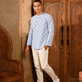 The Nusantara Collection Men Long Sleeve Kurta Siang Print - Umbi