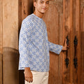 The Nusantara Collection Men Long Sleeve Kurta Siang Print - Umbi