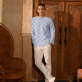 The Nusantara Collection Men Long Sleeve Kurta Siang Print - Umbi
