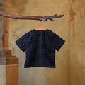 The Nusantara Collection Unisex Baby Top Checked Black - Umbi