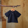 The Nusantara Collection Unisex Baby Top Checked Black - Umbi