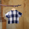The Nusantara Collection Unisex Baby Top Checked Navy - Umbi