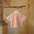 The Nusantara Collection Unisex Baby Top Checked Red - Umbi