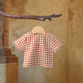 The Nusantara Collection Unisex Baby Top Checked Red - Umbi