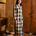 The Nusantara Collection Women Classic Skirt Checked Navy - Umbi