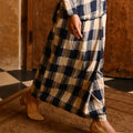 The Nusantara Collection Women Classic Skirt Checked Navy - Umbi