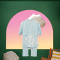 The Oasis Baby Baju Melayu 3 - in - 1 Set Sky Blue - Umbi