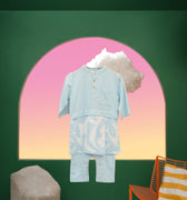 The Oasis Baby Baju Melayu 3 - in - 1 Set Sky Blue - Umbi