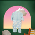 The Oasis Baby Baju Melayu 3 - in - 1 Set Sky Blue - Umbi